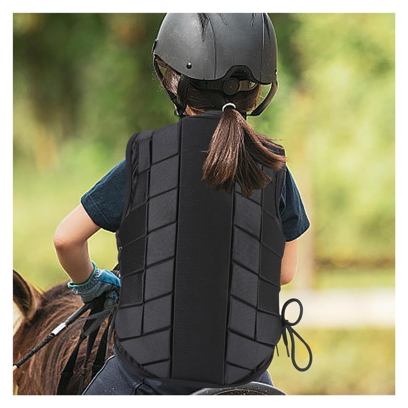 Ecuestres chaqueta protectora chaleco， Chaleco de seguridad acolchado y protector for entrenamiento de equitación, cómodo y adecuado for niños y niñas