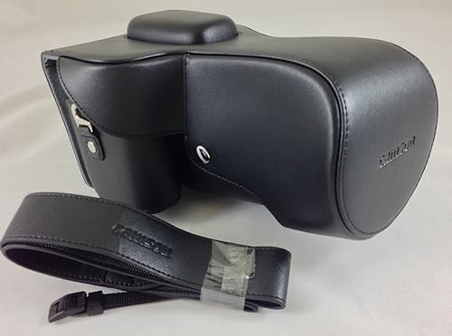 Miniatura 3 de Camson Funda de piel para cámara Nikon D7200, D7100, D7000 + lente 18-140 o 18-55 (negro vintage)