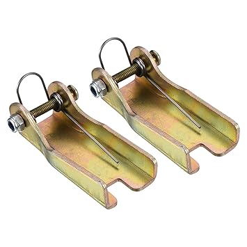 PATIKIL 2.3 Inch Hook Safety Latch Kit, 2 Pack Metal Towing Receiver Hitch Replacement for Clevis Hook Trailer, Golden Tone