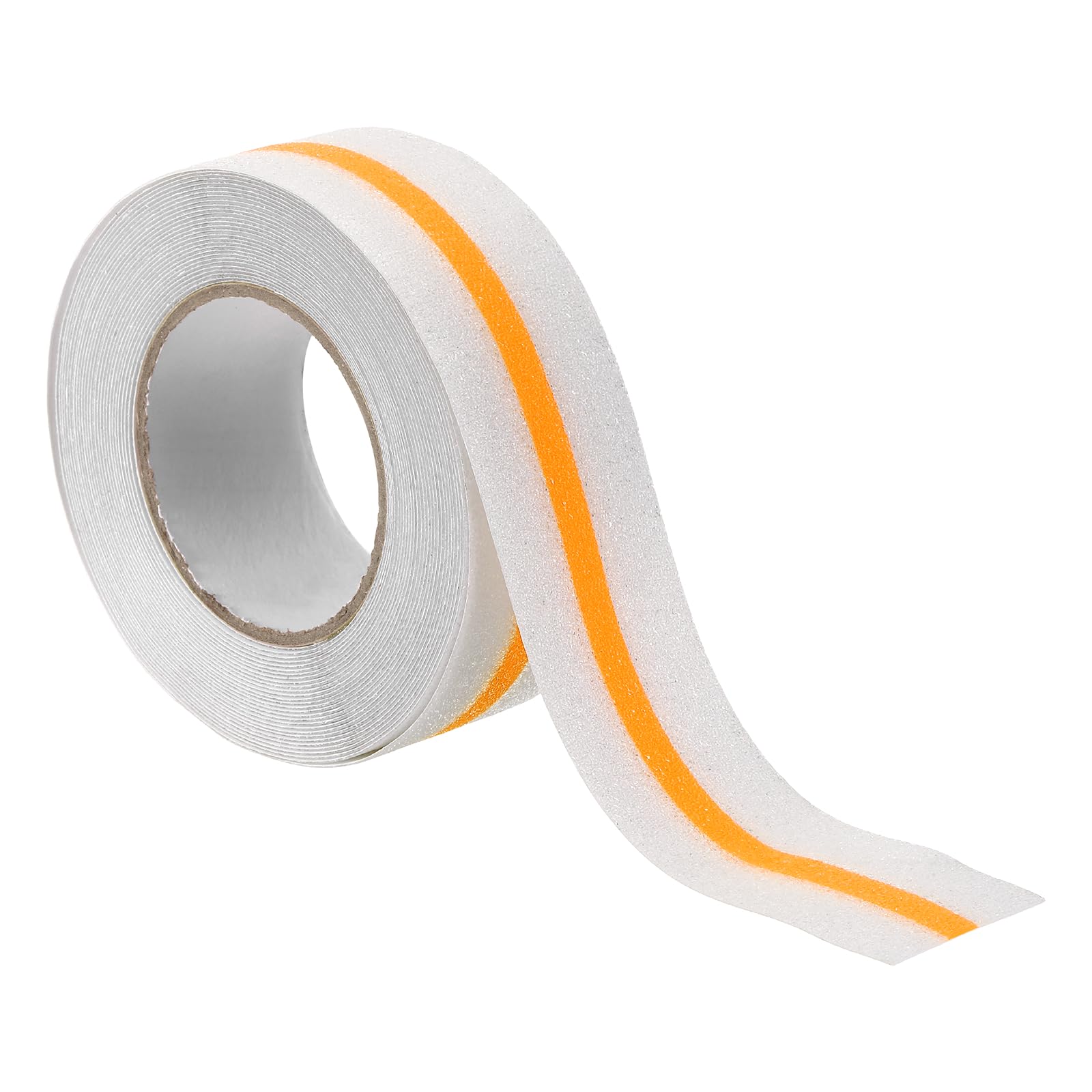 sourcing map 5cm x 10m Anti Slip Traction Tape, Clear Grip Tape with Yellow Glow, Waterproof Non Skid Strips for Indoor or Outdoor Stairs Steps, and Other Smooth Surfaces