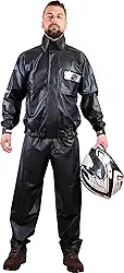 Roupa de chuva impermeável ALBA para motocicletas (Médio) (Preto)