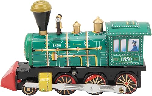 Miniatura 8 de Wind Up - Tren de locomotora vintage retro para colección, Navidad, fiesta, cumpleaños, festival, sorpresa, recuerdos