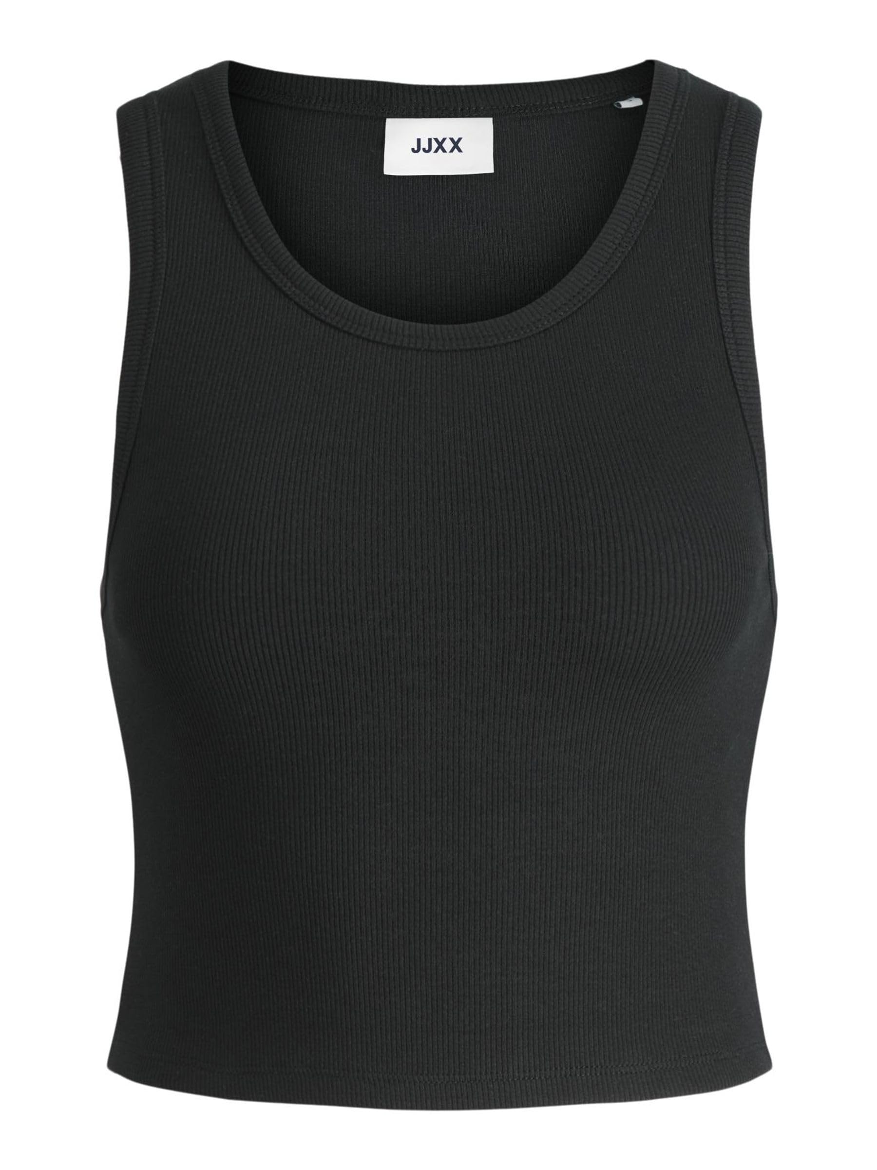 Jjxx Women's Black Fallon Sleeveless Ribbed Top in Size 16, Sports Direct