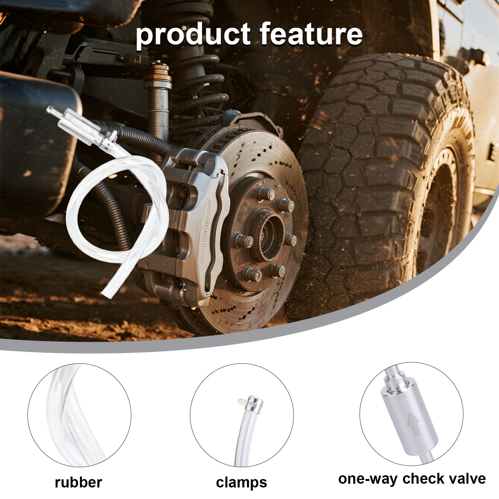 Kit Purge Frein Universel - 2 Clapets Anti-retour, Tuyaux, écrous, Pinces - Pour Voiture, Moto, Camion - Purge Simple Et Sans Bulle