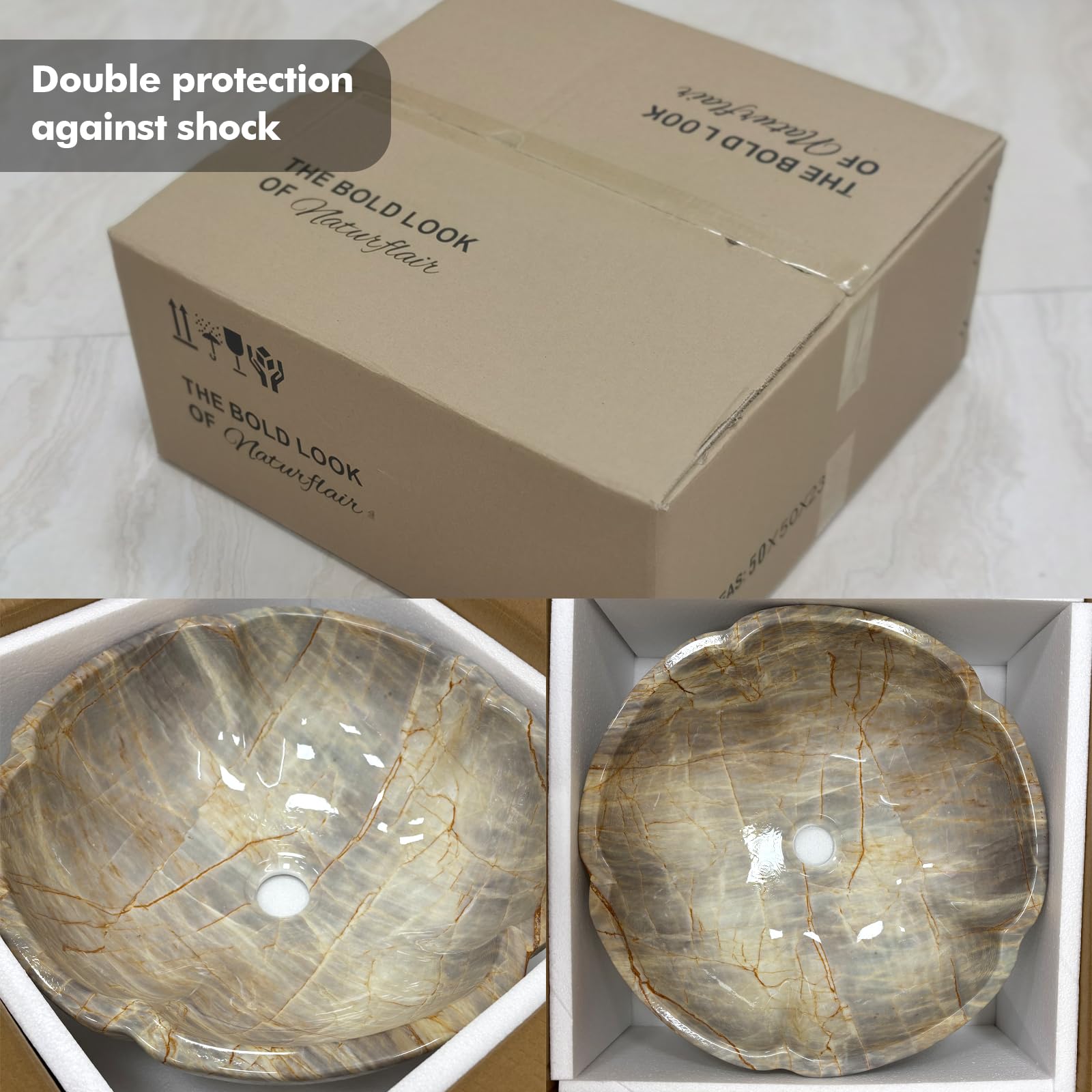 Lavabo da bagno in ceramica FCH7020 a forma di petale, 420 x 150 mm, fatto a mano, colore giada