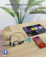Căști wireless cu conducție osoasă MONODEAL, Bluetooth 5.3, cu microfon și anulare a zgomotului pentru apeluri hands-free 6