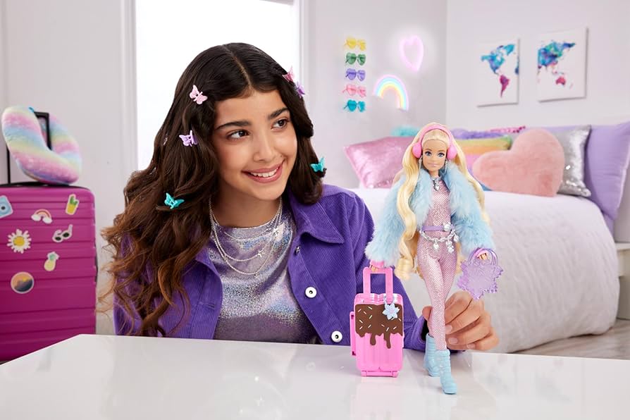 Amazon.co.jp: Travel Barbie Doll with Wintery Snow Fashion