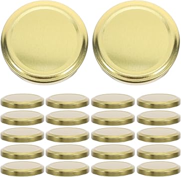 50pcs Regular Mouth Mason Jar Lids 63mm Tinplate Sealing Caps Leakproof Can Sealer Caps for Food Preservation and Home Canning