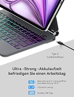 JADEMALL Magic Keyboard iPad Air 13 M2 2024 - Lebegő Állvány, Háttérvilágítás, Érintőpad és Gyorsbillentyűk, Bluetooth Billentyűzet Alumíniu 7