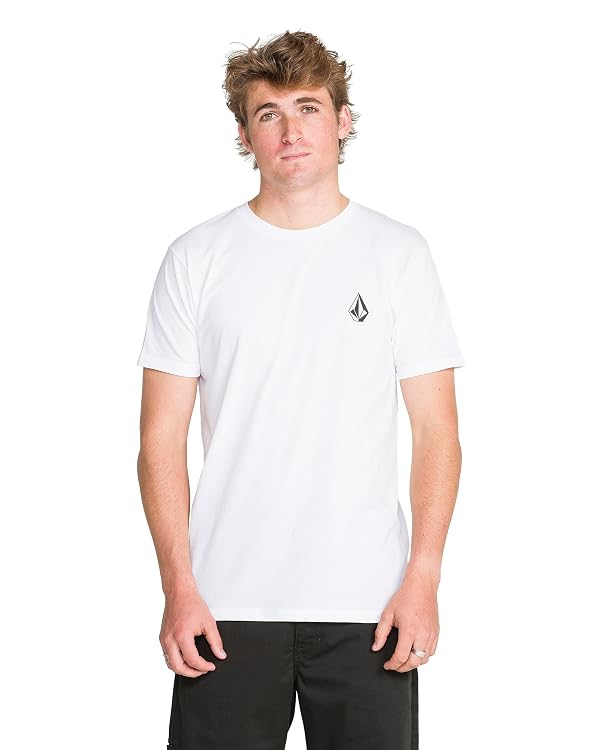 Volcom Men's Iconic Stone Short Sleeve T-Shirt – Modern Fit Logo Graphic Tee, White, Medium by Volcom - Used condition - US$14.65
