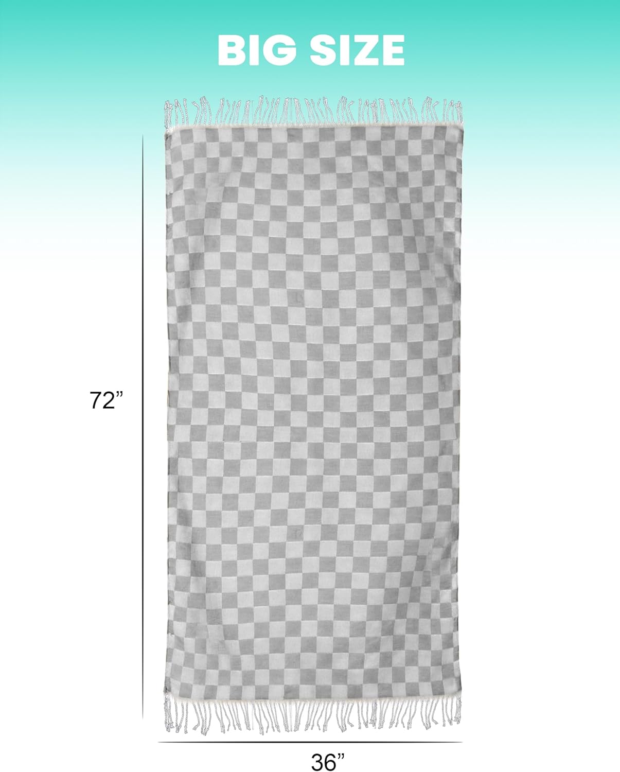 6 Packs Turkish Beach Towel Vacation Essentials Blanket Set Pool Bath Towels Bulk Multipack Travel Sand Free Quick Dry Extra Large Oversized Cute Big Soft Lightweight Compact Checkered Cloud Women