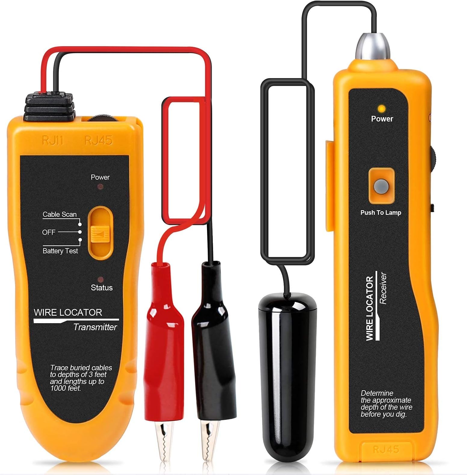 Underground Cable Wire Locator Tracker LAN with Earphone,Easily Locate Wires and Cables