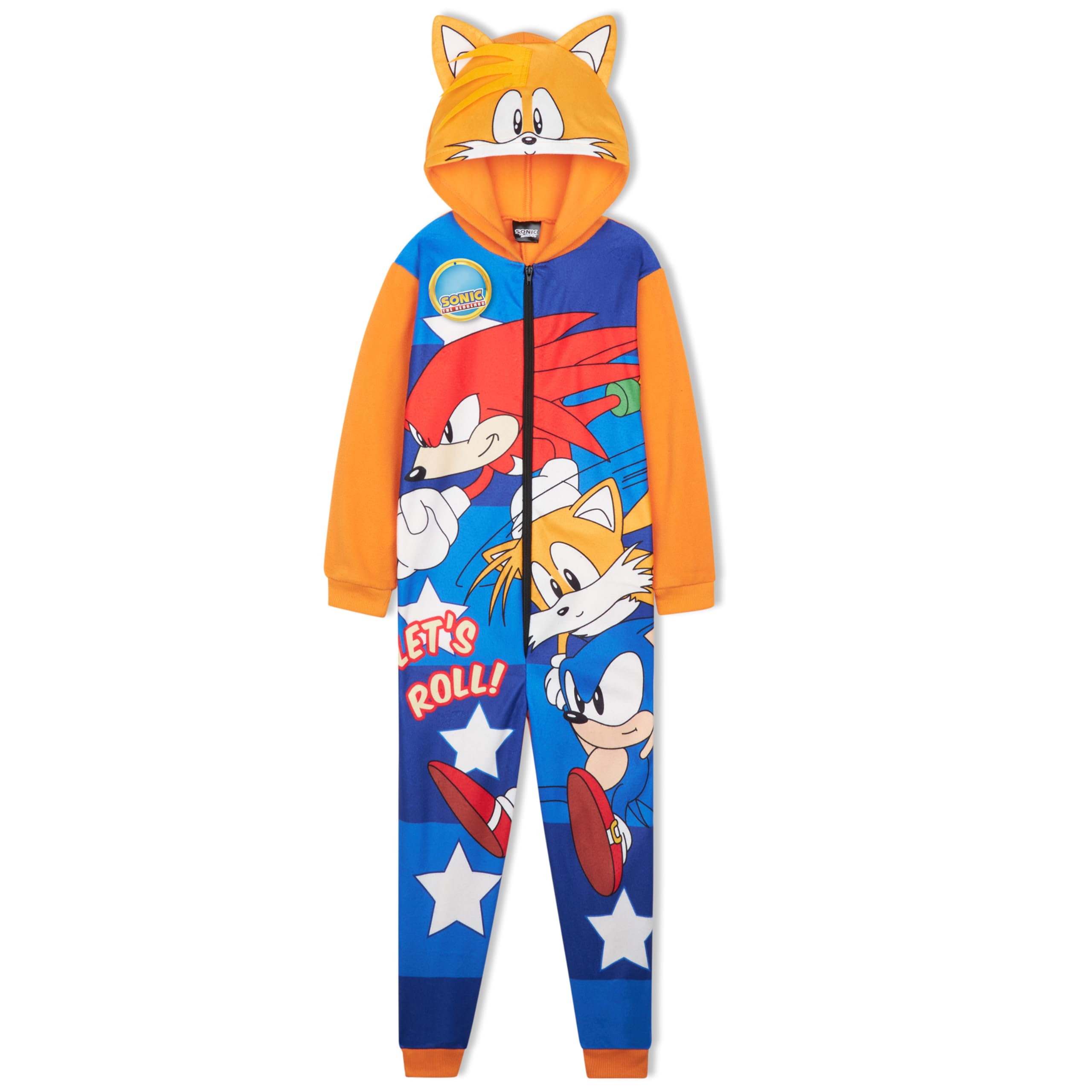 Get Trend Boys Multi Tails Sonic The Hedgehog Onesies For 4-10 Years, Fleece Jumpsuit Pyjamas Loungewear Pjs, Gamer Gifts For (6-7 Years, )