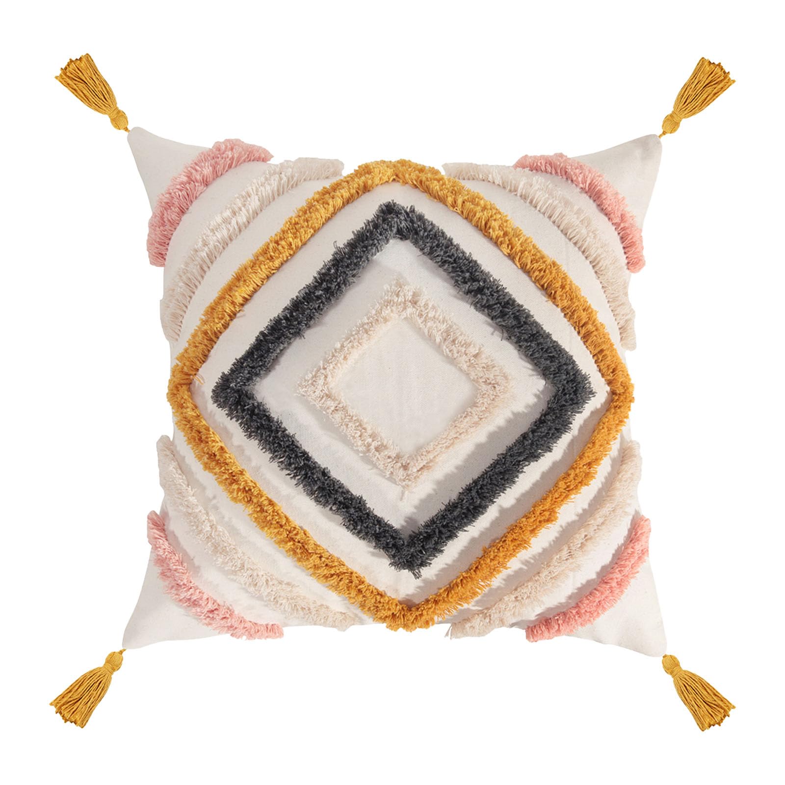 Emvency Boho-Kissenbezüge, 45x45 Cm, Chenille-Stoff, 2er Set – Bauernhaus-Stil Mit Unsichtbarem Reißverschluss, Perfekt Für Sofa, Bett & Wohnzimmer