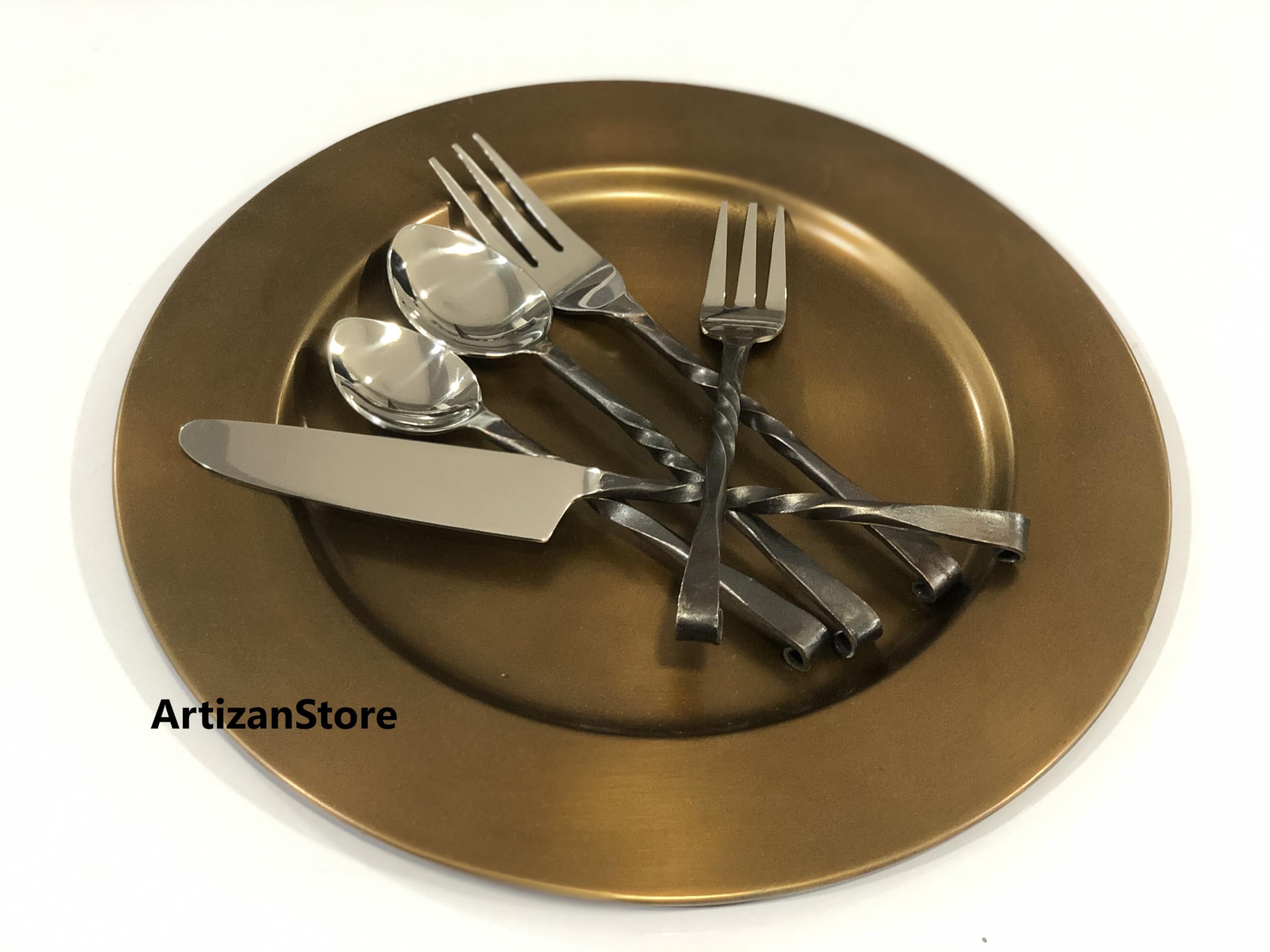 Medieval Feasting Cutlery Collection Cutlery Kitchen Sets, Iron Cutlery Utensils Knife/Fork/Spoons, Set Of 5 Dishwasher Safe