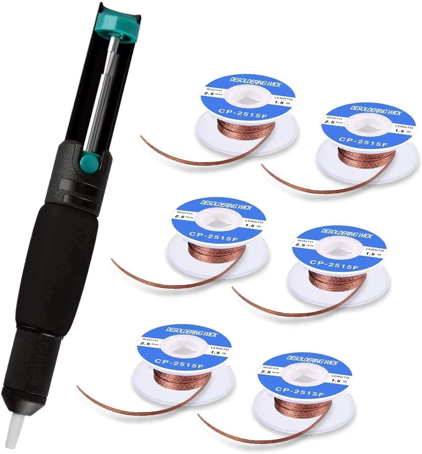Pompa Dissaldante Elettrica Con Ventosa E Stoppino – Kit Completo Per Saldatura, 30W, 400°C, Punte In Acciaio Inox