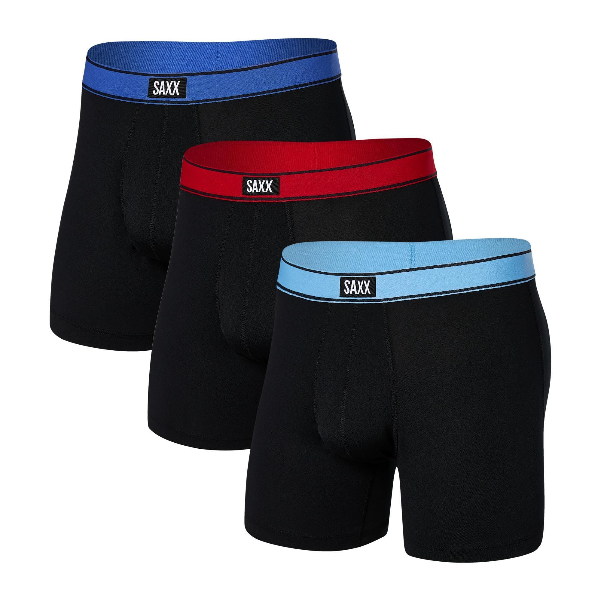 SAXX Underwear Co. Men's Daytripper Comfort Stretch Boxer Brief Fly 3 Pack