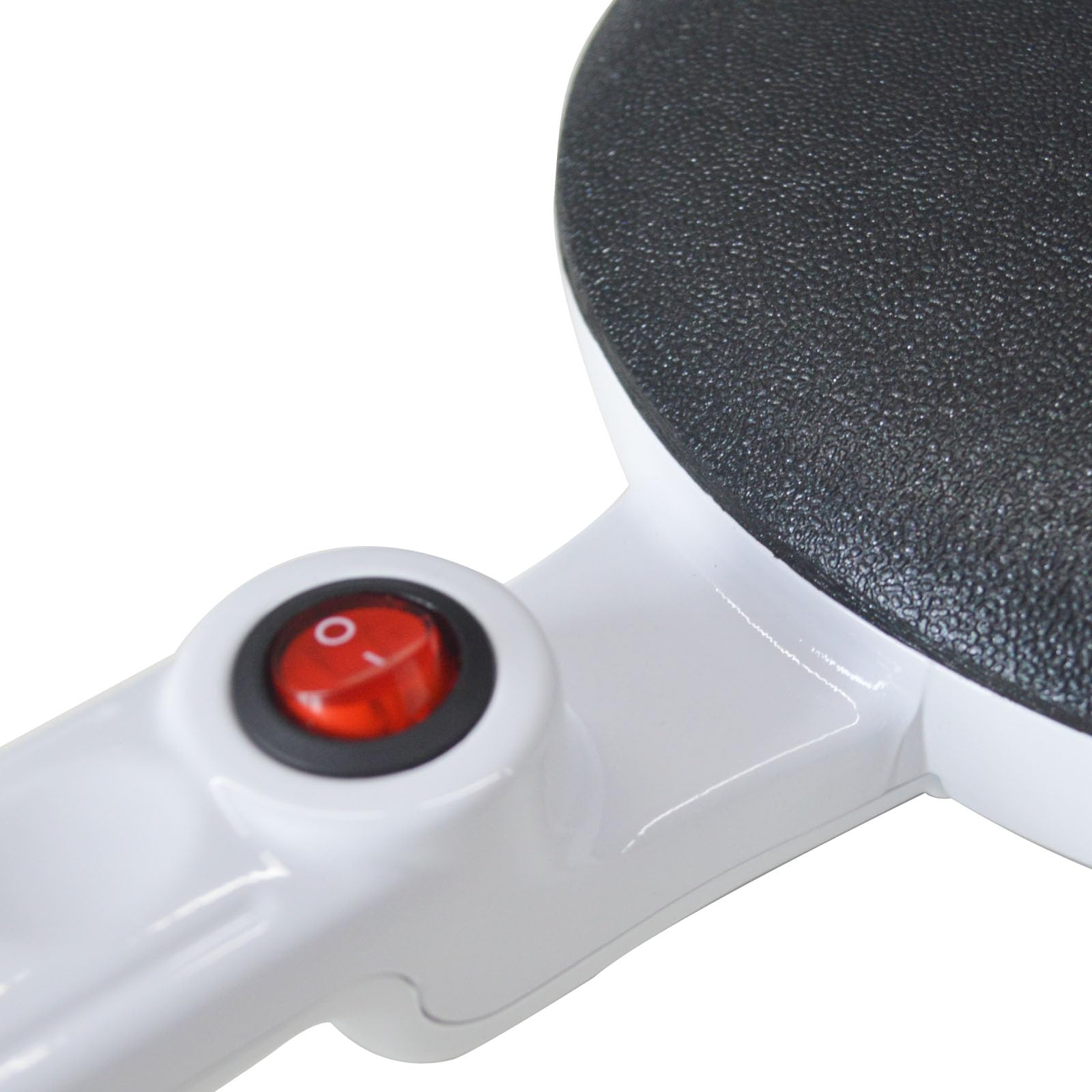 Crepiera Elettrica con Manico:Crepiera650 W,Regolazione Automatica Della Temperatura,Crepiera Cordless Antiaderente per Crêpe Finissime,Revestimiento Antiadherente de Teflón (Rosso)