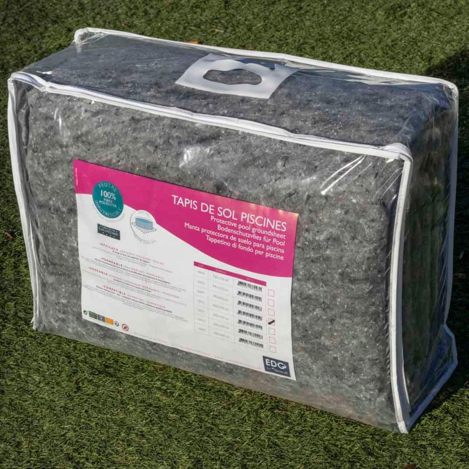 Tapis De Sol Piscine Hors Sol - 550 x 510 cm – 110 g/m² - Feutrine Piscine - Protection Liner - EDG