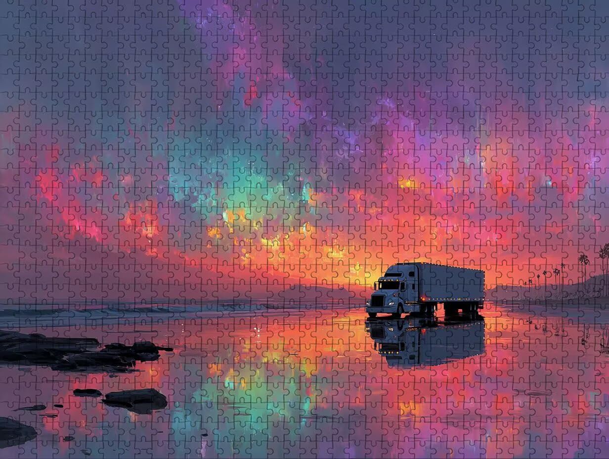 Voiture Puzzle 2000 pièces Adultes, Puzzle Bois 99x70cm, Adultes Jeu éducatif Défi énigme avec Une Boîte d'emballage Exquise, Jeu Relaxant Détente Collection, Cadeau Fille, (Ciel éToilé) 7-6673
