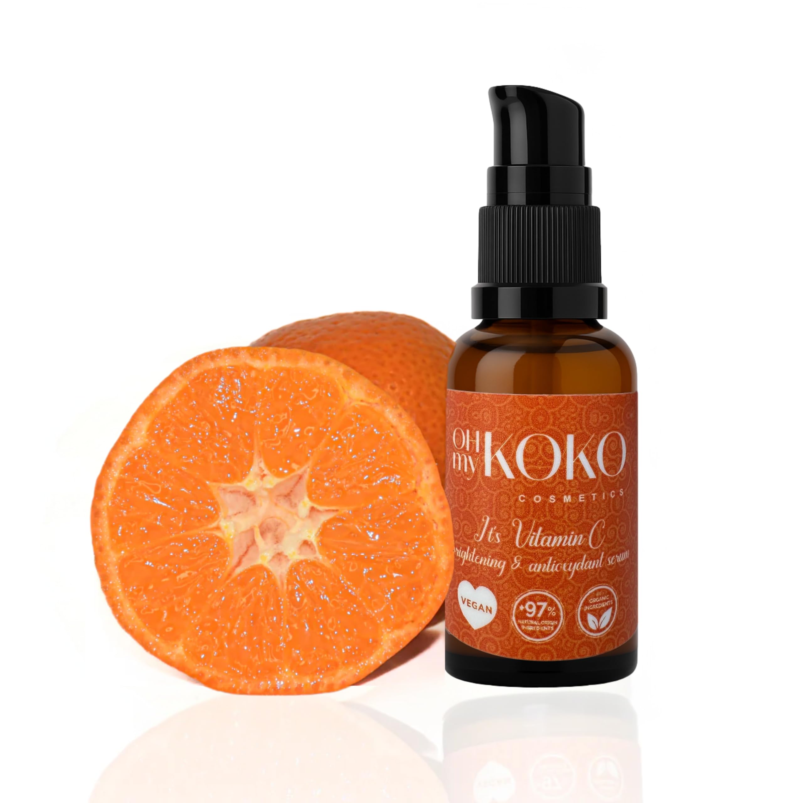 OhMyKoko | Sérum Visage Vitamine C et Astaxanthine | Sérum Anti-Taches, Antioxydant et Anti-Âge | Teint Éclatant et Uniforme | Illuminateur | Hydratation et Protection | Tous Types de Peaux | 30 ml