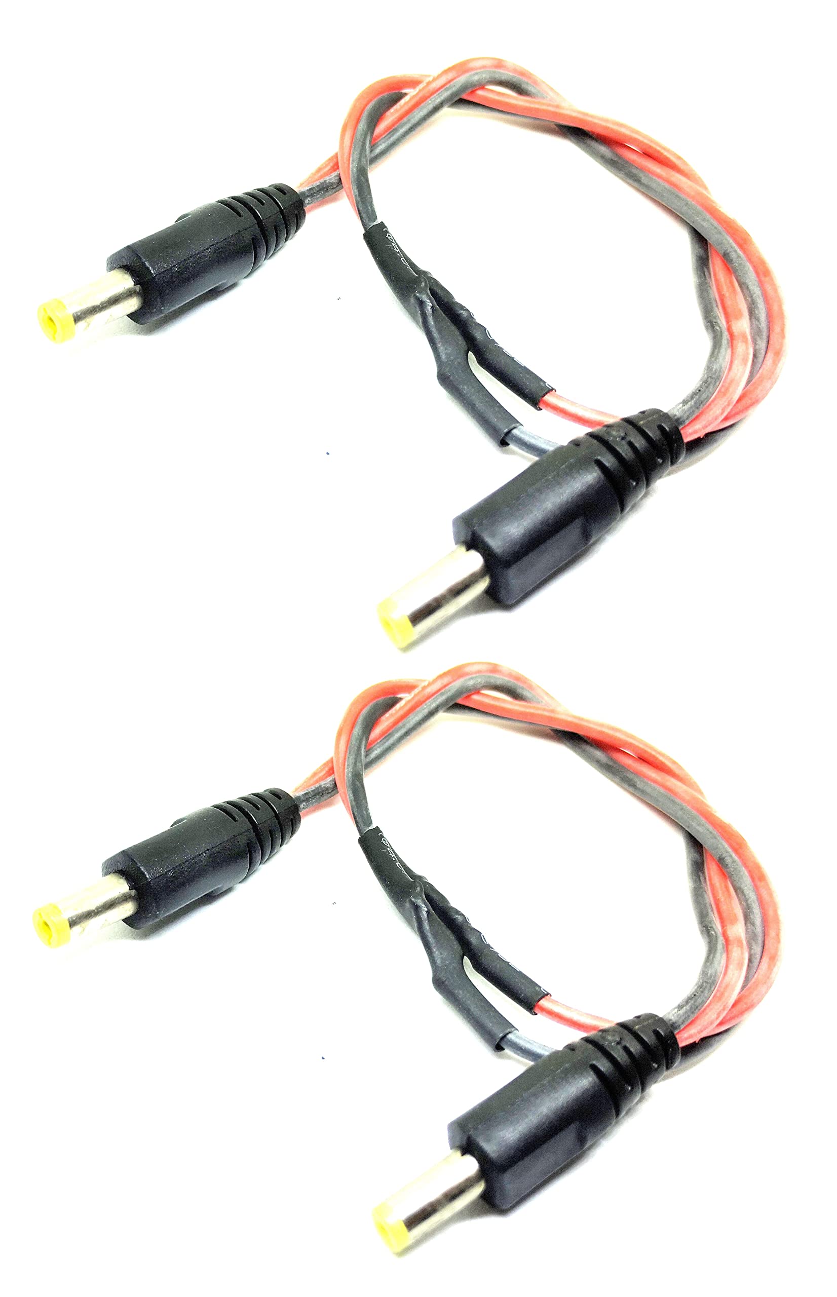 INVENTO 2Pcs Male to Male DC Jack Plug 5.5mm x 2.1mm Power cable 300mm long 20 AWG silicone wire For CCTV, DIY Projects-image-27