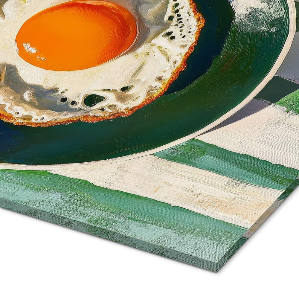 Posterlounge Sunday breakfast Tableau en verre acrylique de DejaReve 60 x 80 cm Vert Tableaux Décoration murale