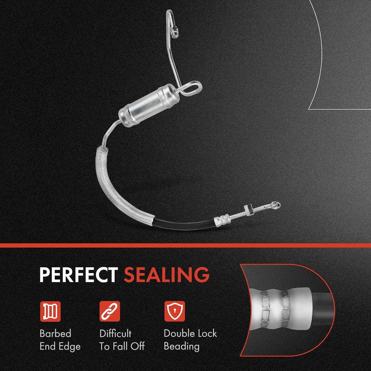 A-Premium Power Steering Pressure Hose Line Assembly Compatible with Ford Windstar 1999 2000 2001 2002 2003, V6 3.8L, Pump to Gear/Rack Pinion