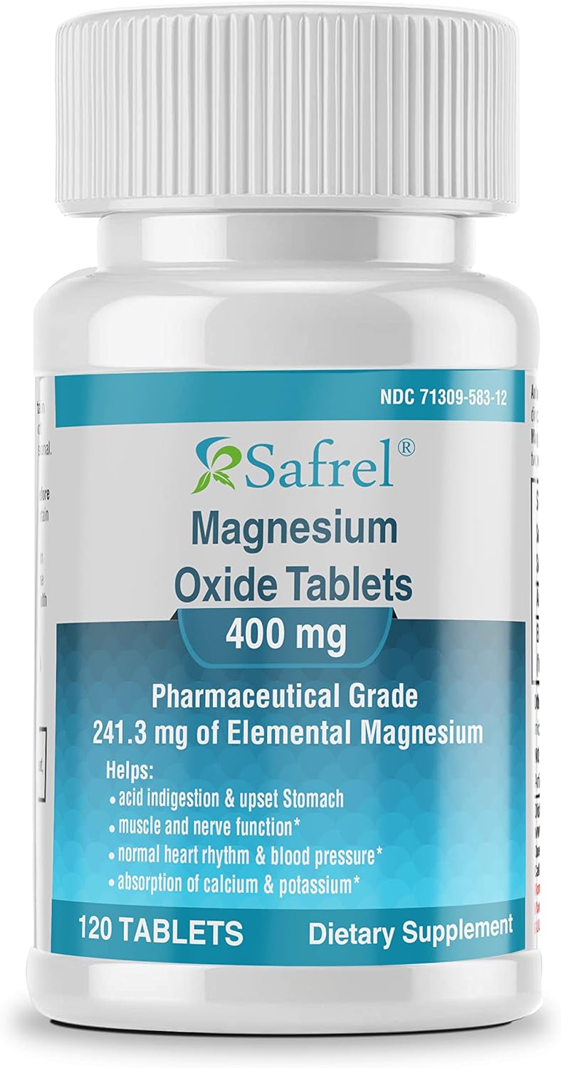 Safrel Magnesium Oxide 400 mg Tablets Supplement Magnesium Oxide for