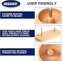 Vista 4 de Kit giratorio de cuentas para hacer joyas, semillas de bricolaje, cuentas de arcilla, cuentas de cintura, pulseras con 2 cuencos y 2 agujas