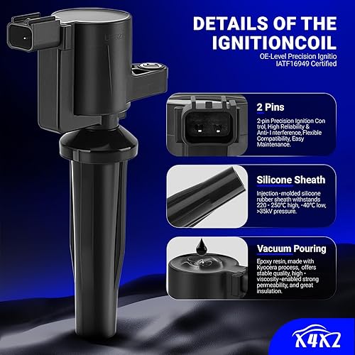 Vista 129 de Paquetes de bobina de encendido UF549 y bujía de iridio doble 9029, para Nissan Altima Versa Sentra Rogue Cube NV200 Pathfinder Infiniti FX50 M56
