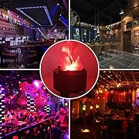 Vista 4 de Luz de llama LED electrónica, lámpara de llama falsa 3D de 110 V, lámpara de fuego falsa artificial, luz de efecto de escenario para Halloween