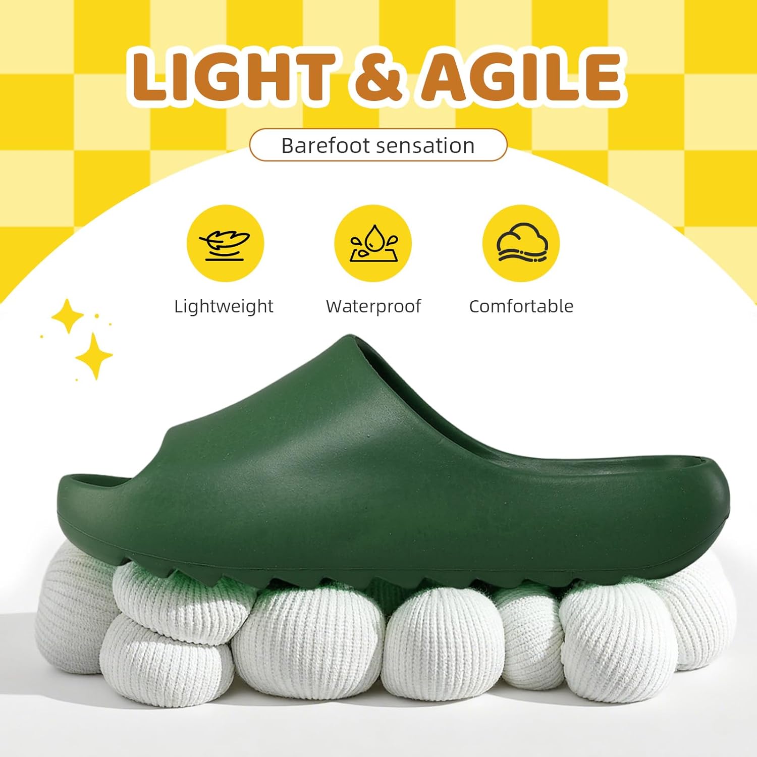 Kids Cloud Slides for Boys & Girls, Super Soft & Comfy Beach Pool Slippers, Non-Slip Waterproof Shower Sandals for Toddlers & Kids - Image 3