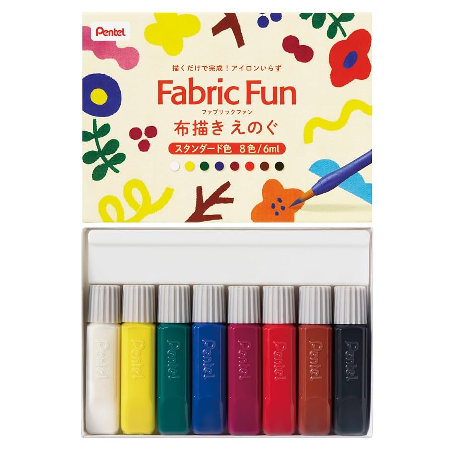 (未使用･未開封品)　ぺんてる 布描き絵の具ステンシル付 ファブリックファン スタンダード FFWE-15 15色 tu1jdyt Amazon.co.jp: ぺんてる 布描き絵の具ステンシル付 ファブリック