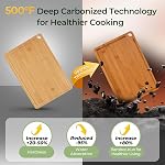 (New) Bamboo Cutting Board, Durable Wood Cutting Boards for Kitchen with Deep Juice Grooves & Built-in Handles, Ideal Charcuterie & Chopping for Meat, Vegetables and Fruits Ideal Kitchen Gifts