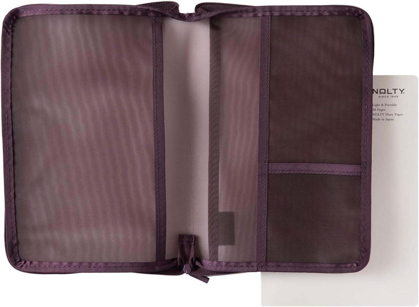NOLTY A5 Zip Around Mesh Notebook Cover, Burgundy, NTBCV2103