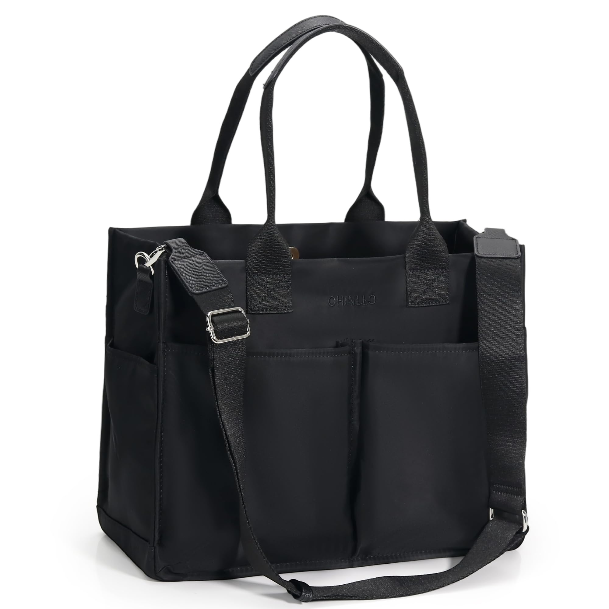 Chinllo Tote Bags for Women, Compartments Nylon Large Tote Handbags