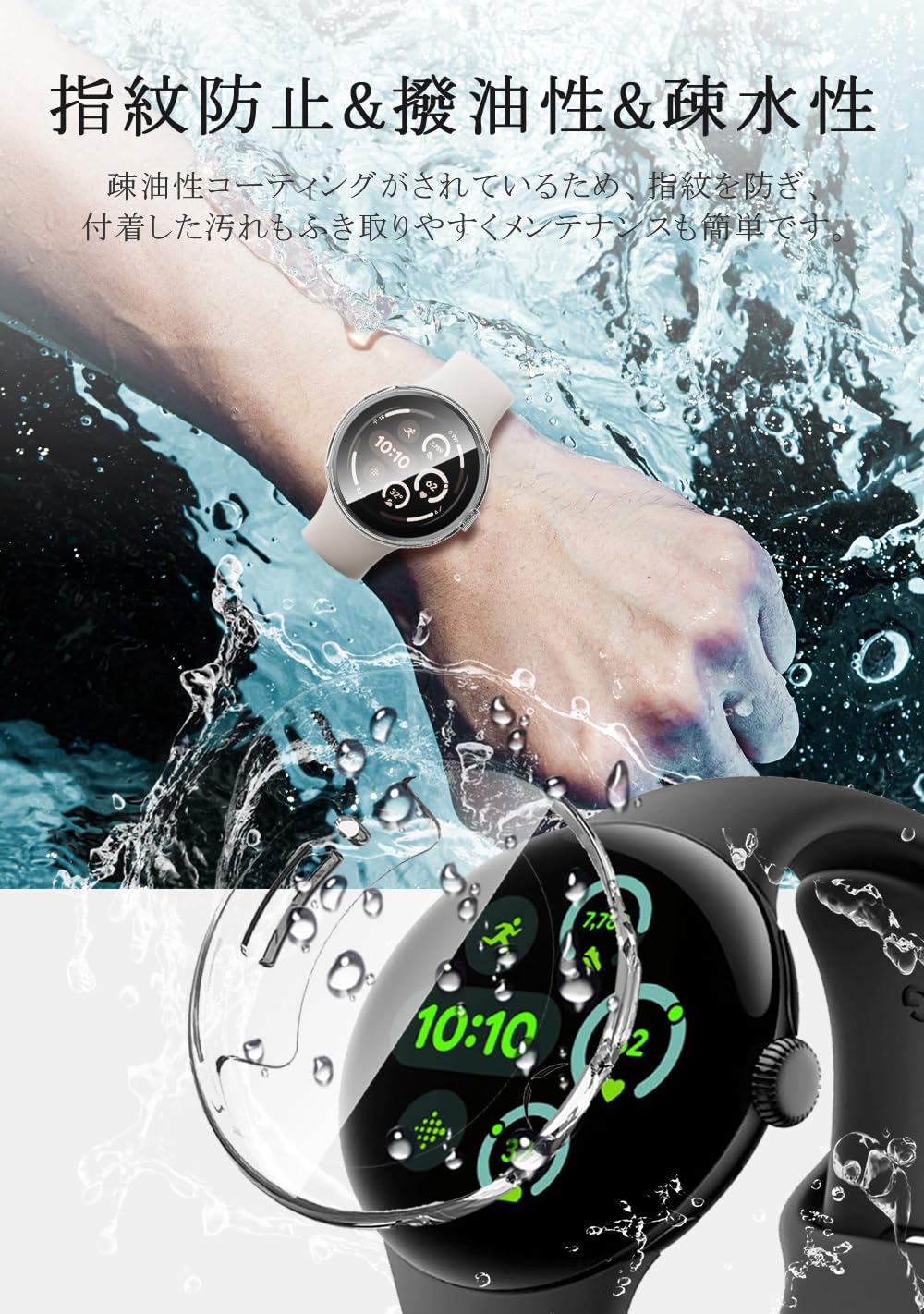 Google Pixel - クリアカバー付き、Google Pixel Watch 3 Black 45mm Amazon.co.jp: RUIIOCVKK for Google Pixel Watch3 45MM ケース