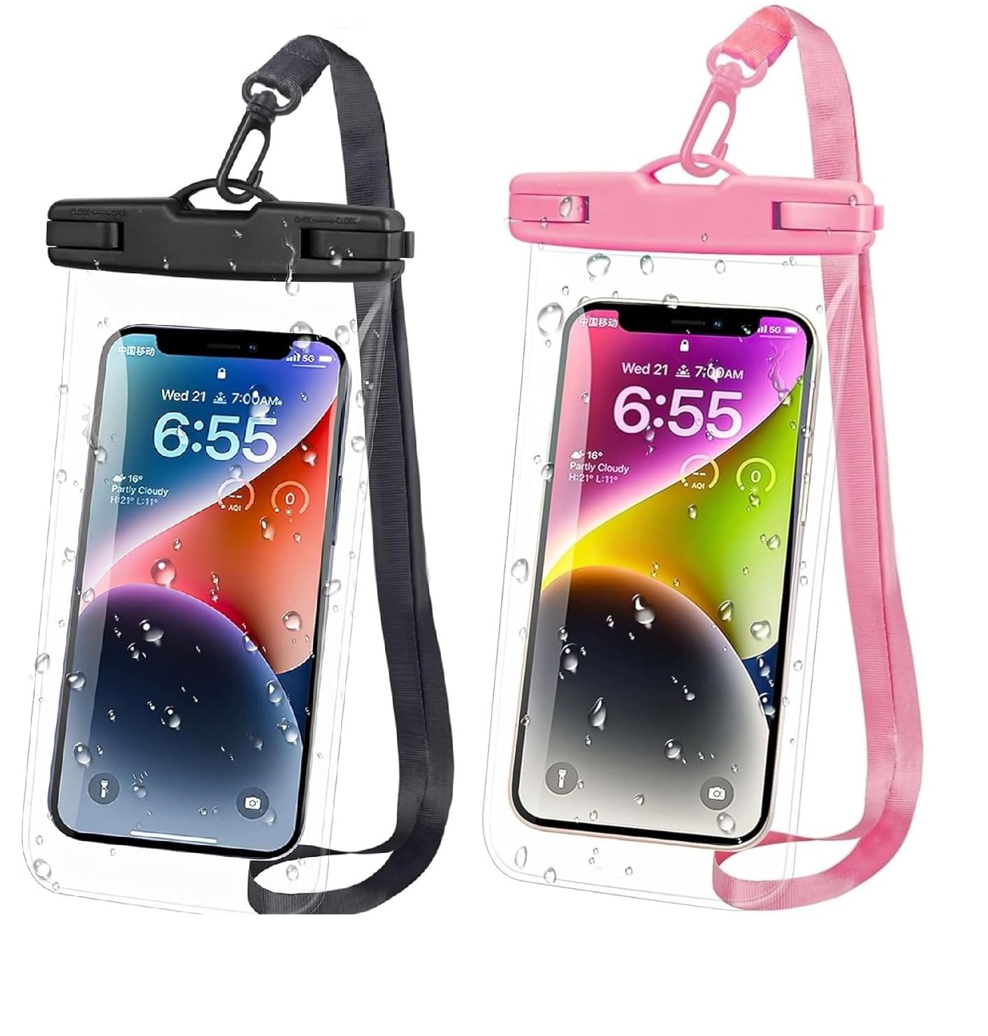 Waterproof Phone Pouch, IPX8 Universal Waterproof Phone Case Dry Bag with Lanyard for iPhone 14 13 12 11 Pro Max XR X XS SE 8 Plus Samsung S23 S22 Ultra S21 S10 S9 up to 7"(Multicolor)-image-23