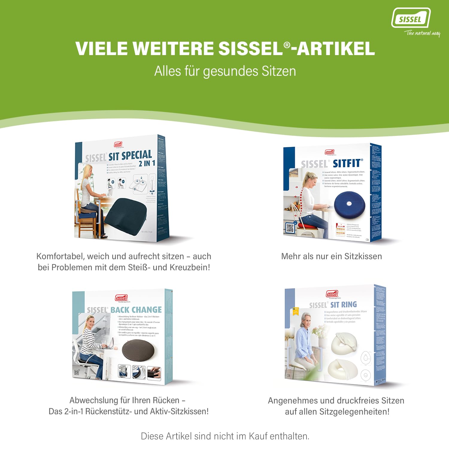 SISSEL DorsaBack Rückenkissen | Ergonomische Rückenstütze für gesundes Sitzen | Lendenkissen & Lendenwirbelkissen für Büro & Zuhause | Sitzkissen Auto mit Verstellbarer Neigung & hohem Komfort