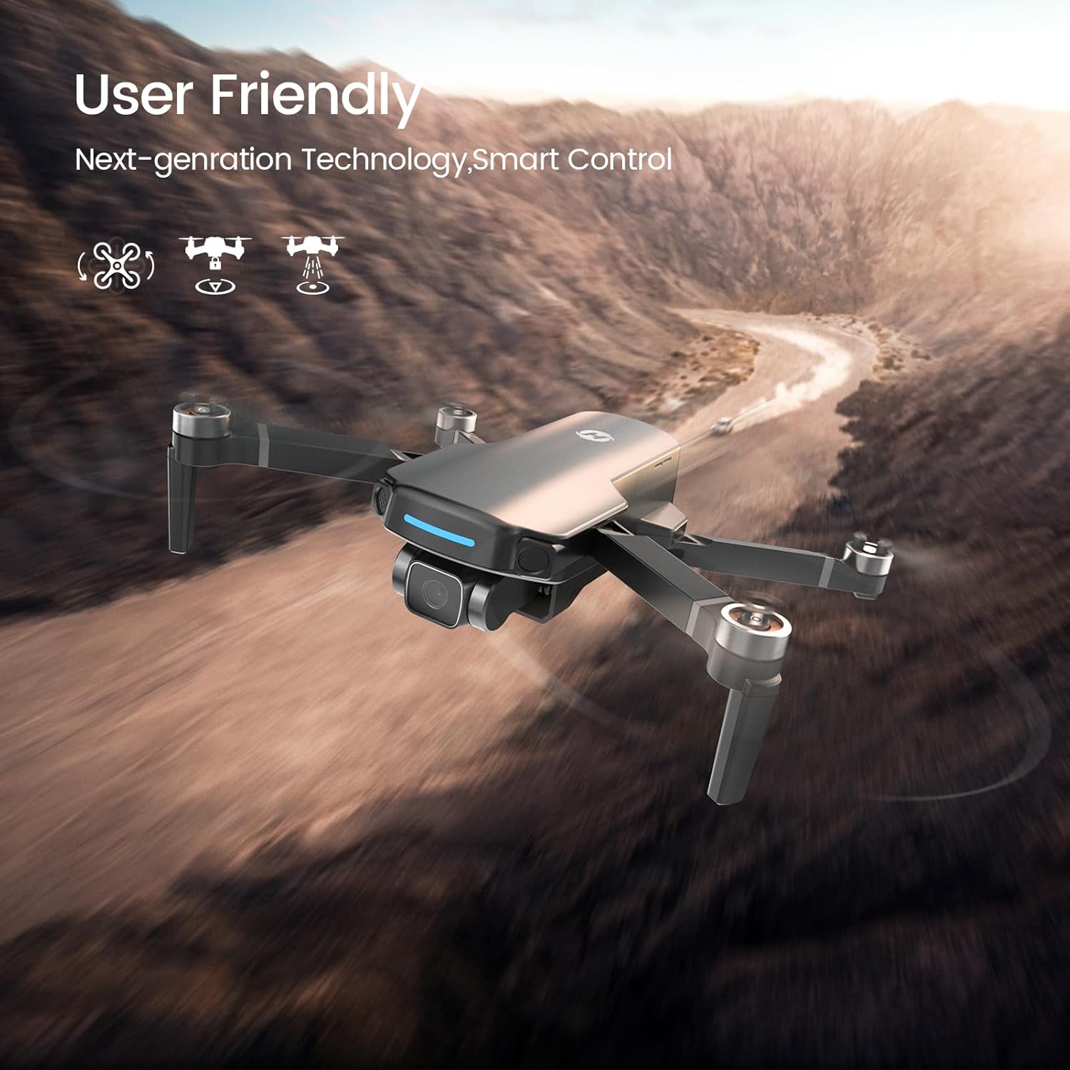 Holy Stone HS360S GPS Drones with Camera for Adults 4K; 249g Foldable FPV RC Quadcopter with 2 Batteries, 10000 Feet Control Range, Brushless Motor, Follow Me, Smart Return Home, 5G Transmission