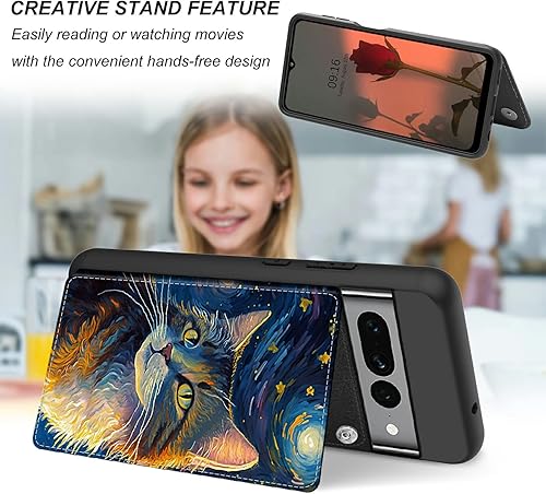 Miniatura 10 de Rossy Funda para Google Pixel 7 Pro para Pixel 7 Pro con tarjetero para mujeres y hombres, versículo bíblico filipenses 4-13 patrón de piel