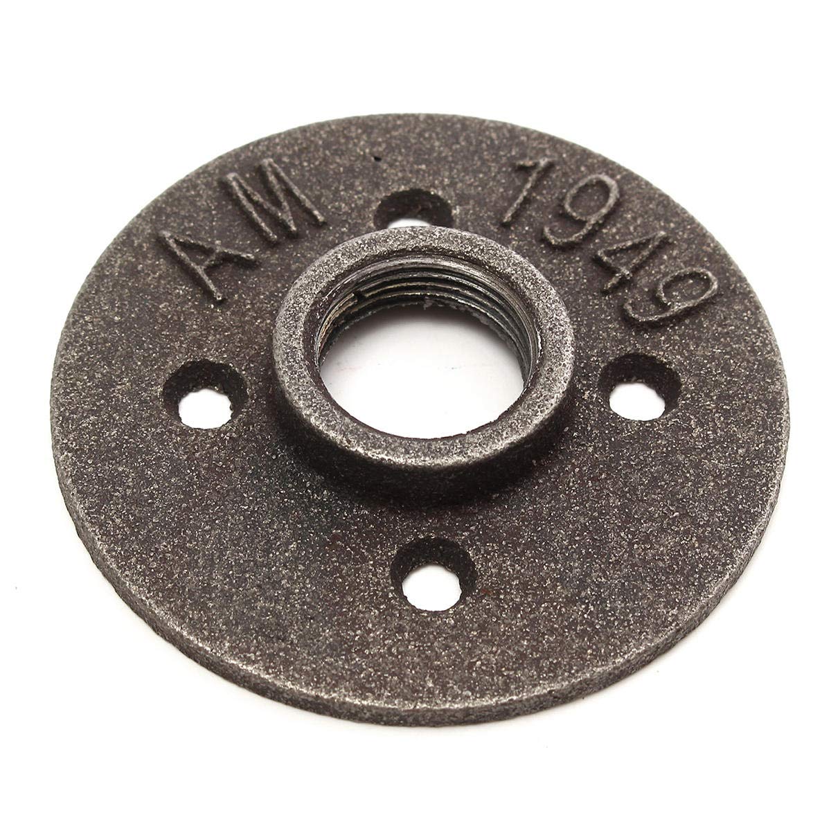 10 unids 3/4 pulgadas negro hierro maleable piso brida montaje tubería NPT antiguo pared brida asiento