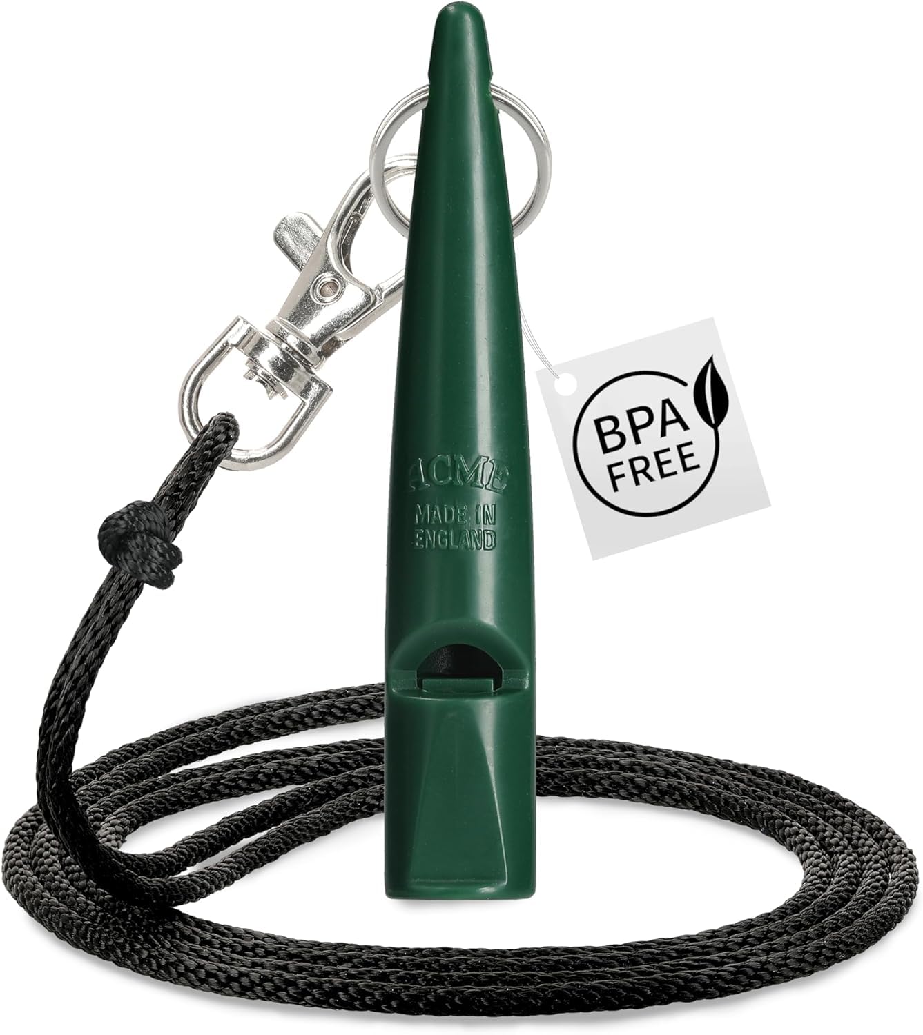 ACME 211.5 Classic Dog Whistle Forest Green, 5700Hz Long-Distance Retriever & Labrador Recall Whistle, Pealess, Weatherproof, With Lanyard