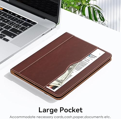 Miniatura 8 de OKP Funda para iPad de 10 generación 2022, funda para iPad de 10 generación con visión multiángulo de visión de piel sintética con soporte para