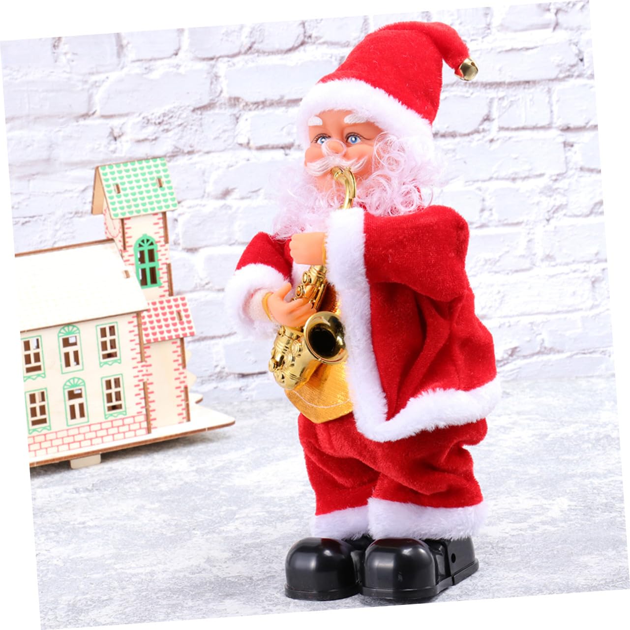 ORFOFE Juguete Musical para Personas Mayores Muñeco de Papá Noel Eléctrico Adorno Navideño para Regalos de Temporada Varios Estilos