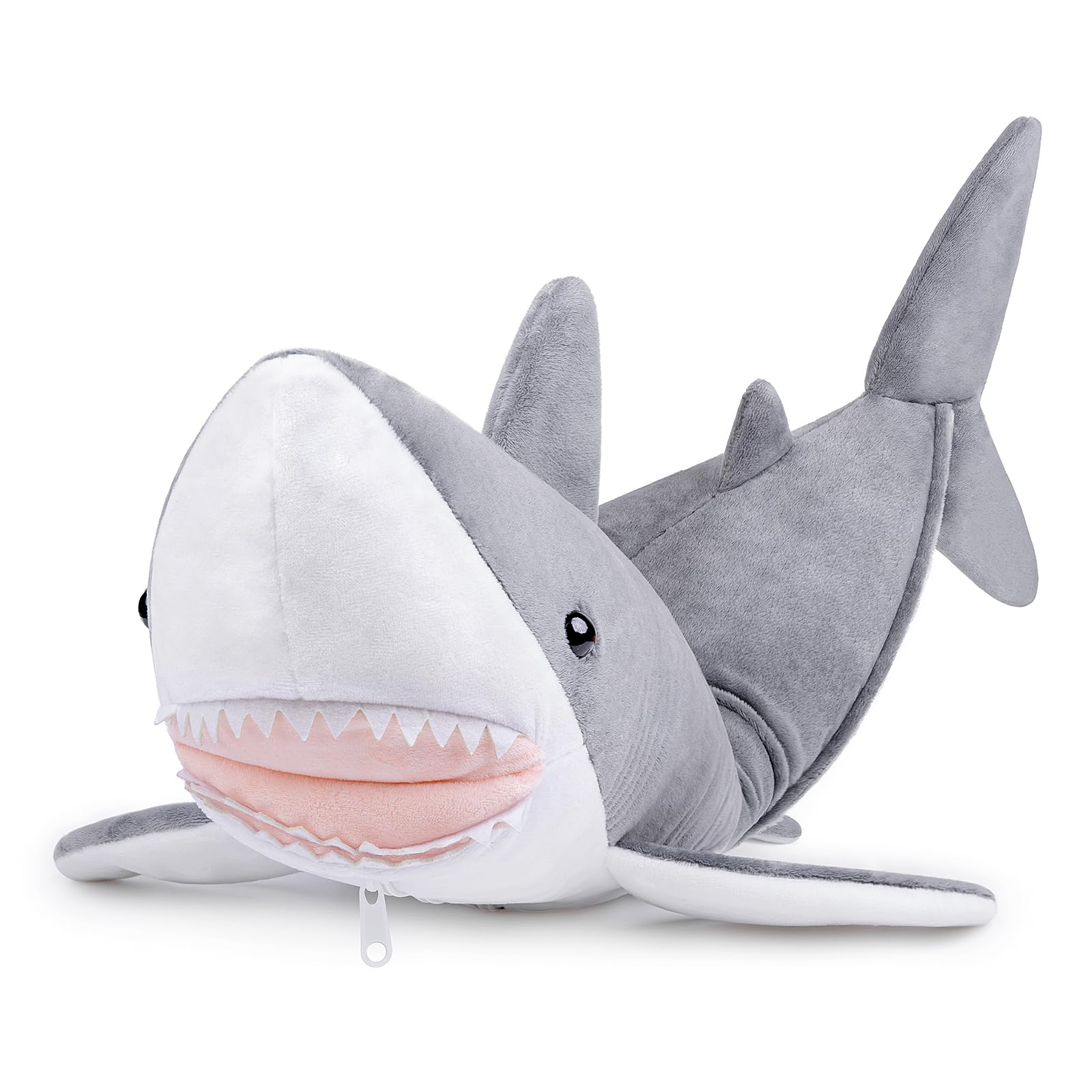 RLOMUTE Shark Weighted Plush Toy Microwaveable Cute Super Soft Stuffed Animal Plushies Pillow Weighted for Hugging Warm Hot or Cold Gift for All Ages Kids Teens and Adults 29.5in/75cm 4.4lb โ image 1