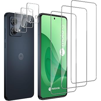 3 + 3 pieces tempered glass for Moto G84 5G 2.5D Edge 9H hardness anti-oil anti-fingerprint HD protective glass bubble-free high sensitivity
