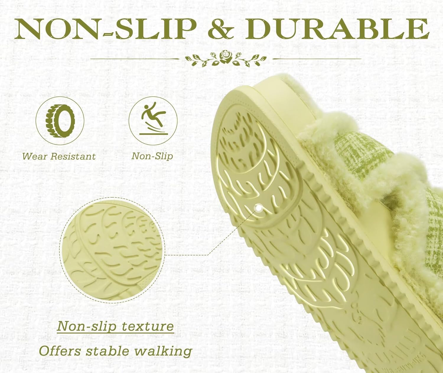 KuaiLu Women's Fuzzy Cross Band Platform Slippers Furry Faux Fur Comfortable Arch Support Open Toe Slides for Indoor Outdoor - Image 7