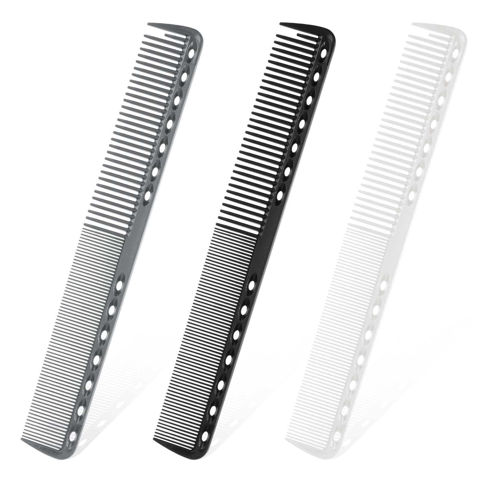 Peines de peluquería para corte de pelo, peine fino profesional, antiestático y resistente al calor, peine de carbono para hombre y mujer, paquete de peine de peluquería para salón y hogar